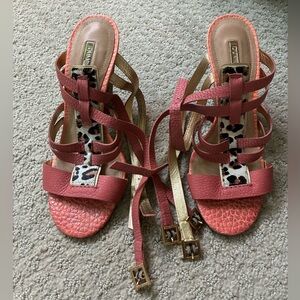 Dumond Heels Sandals Leather Size 6